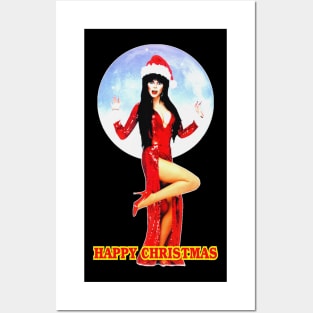 Happy Christmas Elvira Posters and Art